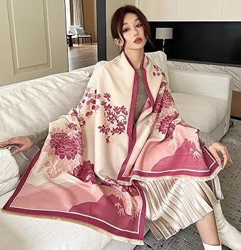 Amazon | [Euyqs] レディース ビンテージ ストール 大判 厚手